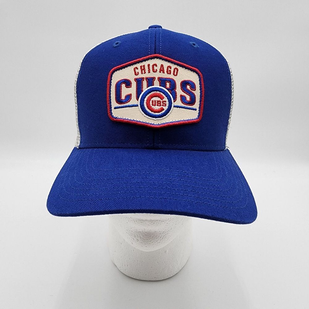 Chicago Cubs '47‎ Forty Seven Trucker Mesh Snapback Hat Blue Men's Cap